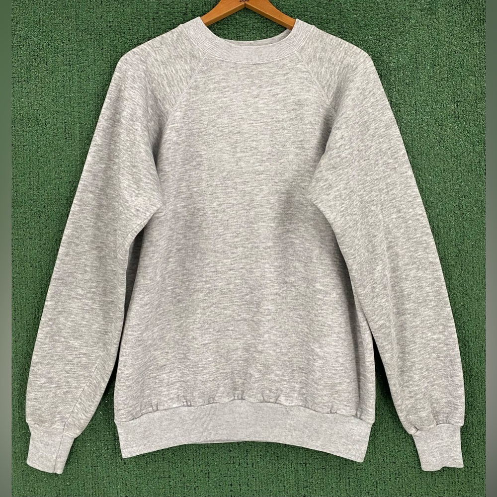 VTG 80’s Pannill Triblend Gray Raglan Distressed Sweatshirt Mens Large USA Made